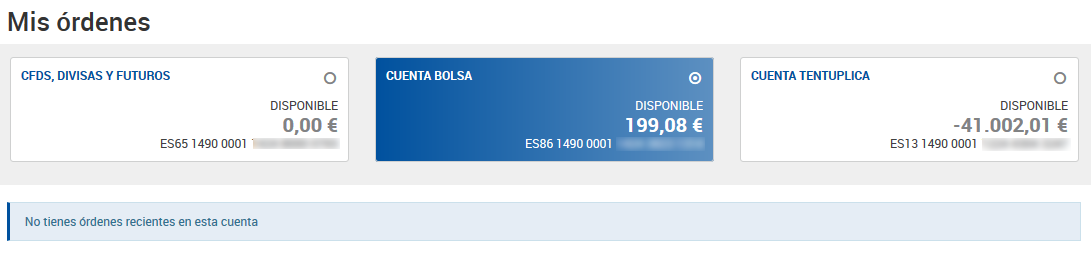 Ver las órdenes.