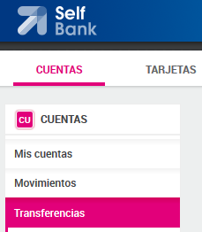 Menú de cuentas.