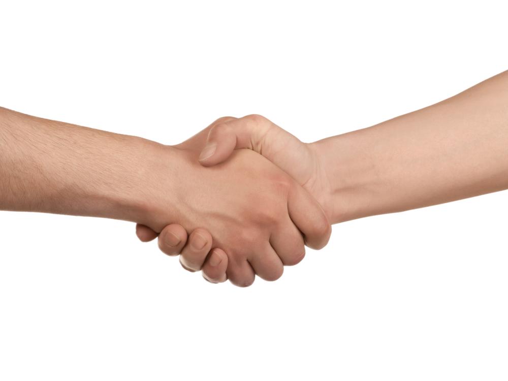 estrechón de manos